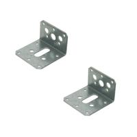 Hoek anker - 8x - 4 x 6 cm -staal verzinkt - slobgat 3 x 1 cm - hoekijzers voor balkverbinding