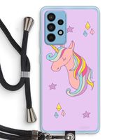 Roze eenhoorn: Samsung Galaxy A52 Transparant Hoesje met koord
