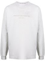 Alexander Wang t-shirt pailleté à logo en relief - Gris - thumbnail