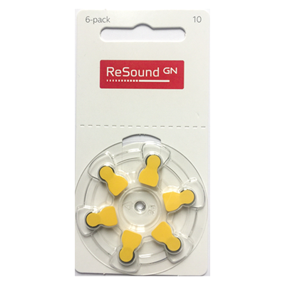 10x ReSound 10 Hoortoestelbatterijen