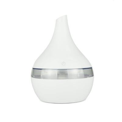 2 stks 300ml USB elektrische aroma lucht diffuser hout Ultrasone luchtbevochtiger etherische olie aromatherapie cool mist Maker (wit)