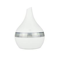 2 stks 300ml USB elektrische aroma lucht diffuser hout Ultrasone luchtbevochtiger etherische olie aromatherapie cool mist Maker (wit)