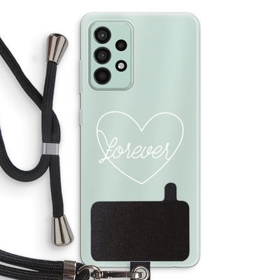 Forever heart pastel: Samsung Galaxy A52s 5G Transparant Hoesje met koord