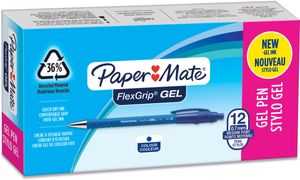 Papermate lexGrip Gel Intrekbare gelpen Medium Blauw 12 stuk(s)