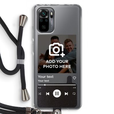 Music Player: Xiaomi Redmi Note 10 Pro Transparant Hoesje met koord