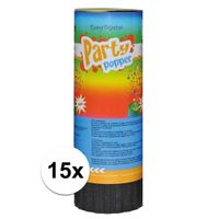 15x Voordelige party popper 11cm   -