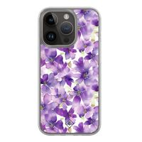 iPhone 13 Pro hybride hoesje - Floral violet