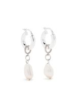 Mounser boucles d'oreilles Breaker Petite serties de perles - Argent