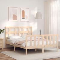 Bedframe met hoofdbord massief hout