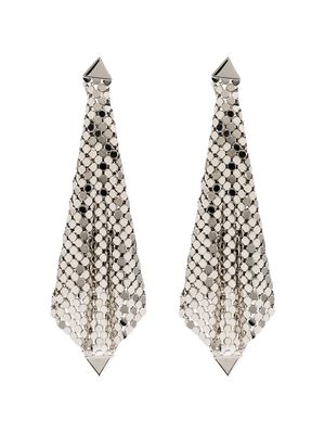 Rabanne boucles d'oreilles à design drapé - Argent