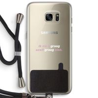uzelf graag zien: Samsung Galaxy S7 Edge Transparant Hoesje met koord