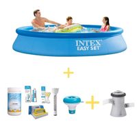 Intex Zwembad - Easy Set - 305 x 61 cm - Inclusief WAYS Onderhoudspakket & Filterpomp