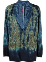 Raquel Allegra x Liberty blazer à imprimé tie dye - Bleu