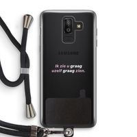 uzelf graag zien: Samsung Galaxy J8 (2018) Transparant Hoesje met koord