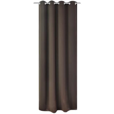 VidaXL Gordijn met metalen ringen verduisterend 270x245 bruin