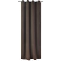 VidaXL Gordijn met metalen ringen verduisterend 270x245 bruin