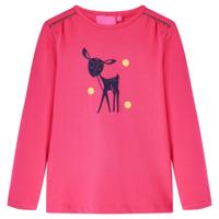 VidaXL Kindershirt met lange mouwen 116 felroze