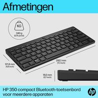 HP 350 Compact Multi-Device Bluetooth Toetsenbord (692S8AA) toetsenbord Bluetooth® 5.2 - thumbnail