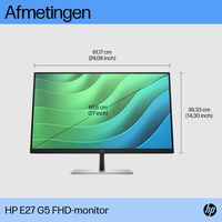 HP E27 G5 68,6 cm (27") 1920 x 1080 Pixels Full HD LED Zwart - thumbnail