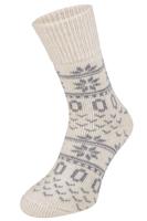 Dikke wollen sokken met Noors patroon