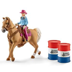 Schleich Farm World - Barrel racing met cowgirl speelfiguur 41417