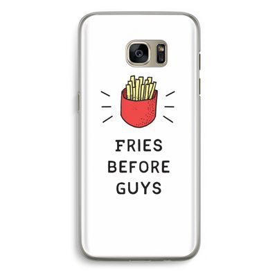 Fries before guys: Samsung Galaxy S7 Edge Transparant Hoesje