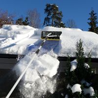Daksneeuwruimer 6,3 m Telescopische Aluminium Sneeuwhark met 39 cm Breed Blad TPR Antisliphandgreep voor Voertuigen Daken