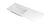 INK Wastafel Faktor polystone links met 1 kraangat 120 cm x 45 cm x 1,5 cm Mat wit 3407225 INK Wastafel Faktor polystone links met 1 kraangat 120 cm x 45 cm x 1,5 cm Mat wit 3407225