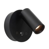 Lucide TONI - Oplaadbare Wandspot / Wandlamp - Accu/Batterij - Ø 8,1 cm - LED Dimb. - CCT - 1x2W 2700K/4000K - Bewegingssensor (uitschakelbaar) - Magnetisch - Zwart