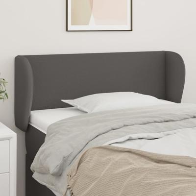 Hoofdbord met randen 103x23x78/88 cm kunstleer grijs