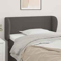 Hoofdbord met randen 103x23x78/88 cm kunstleer grijs