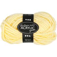 Creativ Company Fantasia acrylgaren, l: 35 m, maxi, lichtgeel, 50 gr/ 1 bol