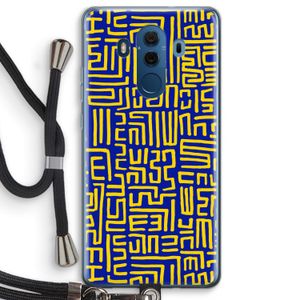 Majorelle Blue Print: Huawei Mate 10 Pro Transparant Hoesje met koord