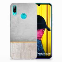 Huawei P Smart 2019 | Bumper Hoesje | Wood Concrete Huawei P Smart 2019 | Bumper Hoesje | Wood Concrete