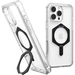 Urban Armor Gear Plyo XTE Backcover Apple iPhone 16 Pro Max Transparant, Zwart Inductieve lading, MagSafe compatible, Met standfunctie, Stootbestendig
