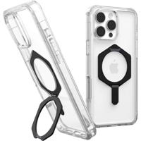 Urban Armor Gear Plyo XTE Backcover Apple iPhone 16 Pro Max Transparant, Zwart Inductieve lading, MagSafe compatible, Met standfunctie, Stootbestendig