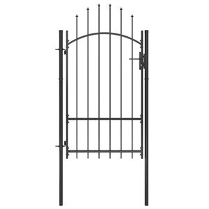 VidaXL Poort 1x2,2 m staal zwart