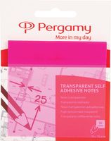 Pergamy transparante notes, ft 76 x 76 mm, 50 vel, roze