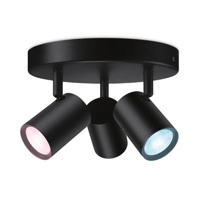 WiZ 3-lichts opbouwspotImageo smart - zwart - 929003211001