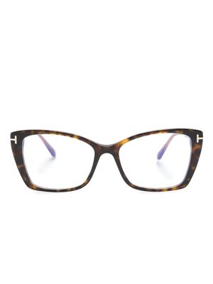 TOM FORD Eyewear lunettes de soleil à monture papillon - Marron