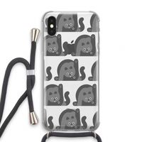 Cats: iPhone XS Transparant Hoesje met koord
