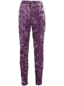 Saint Laurent pantalon slim à effet velours - Violet