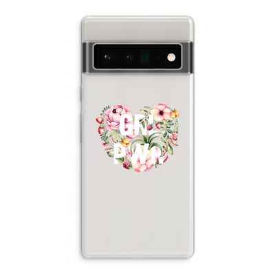 GRL PWR Flower: Google Pixel 6 Pro Transparant Hoesje