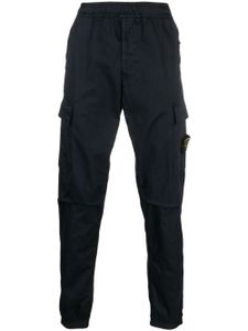 Stone Island pantalon cargo à patch Compass - Bleu