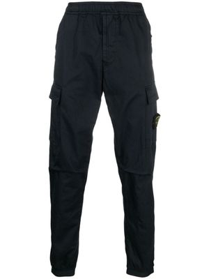 Stone Island pantalon cargo à patch Compass - Bleu