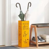 Parasolstandaard Mosterdgeel 15,5x15,5x49 cm Staal