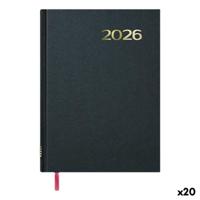 Agenda DOHE SÍNTEX Zwart 14 x 20 cm 2026 (20 Stuks)
