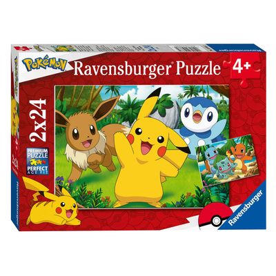 Ravensburger - puzzel - pikachu en zijn vrienden 2x24 stuks