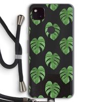 Monstera leaves: Pixel 4a 5G Transparant Hoesje met koord