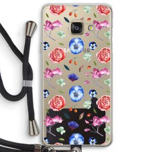 Bloemetjes: Samsung Galaxy A3 (2016) Transparant Hoesje met koord